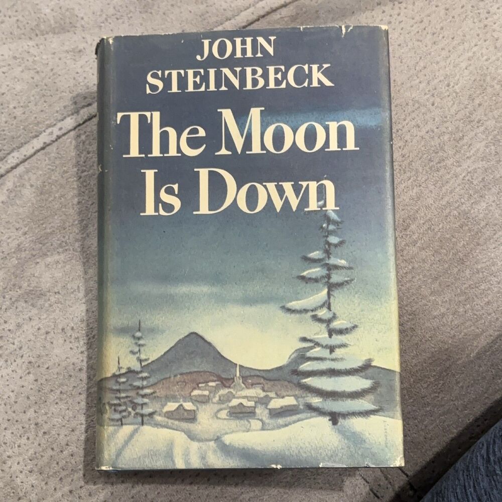 The Moon Is Down John Steinbeck 1942 1st Ed HC Original DJ The Viking Press